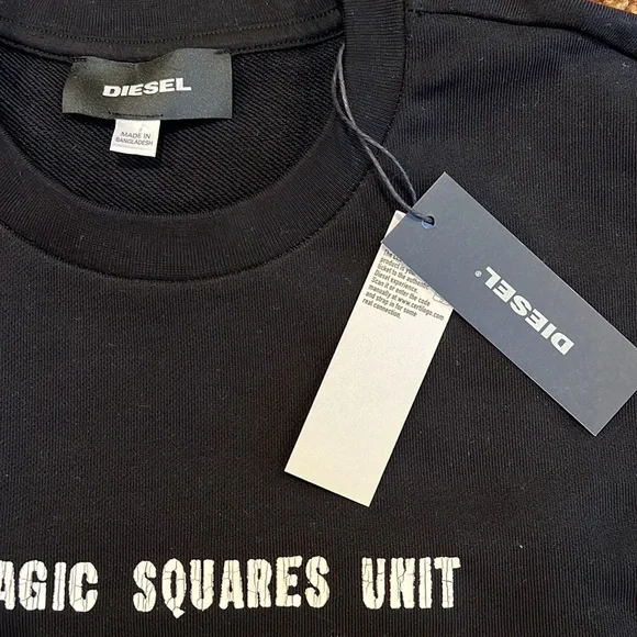 🇺🇸 Mens NWT Black DIESEL Hoodie XXL 🇺🇸 - Picture 3 of 8